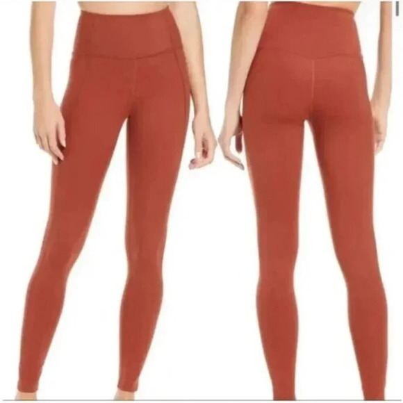 Girlfriend Collective Burnt Orange High Rise Leggings - Picture 1 of 4